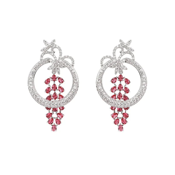 Minaki Blushing Gems Combo Jewelry Set