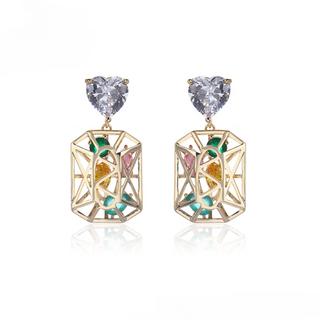 Crystal Cage Earrings