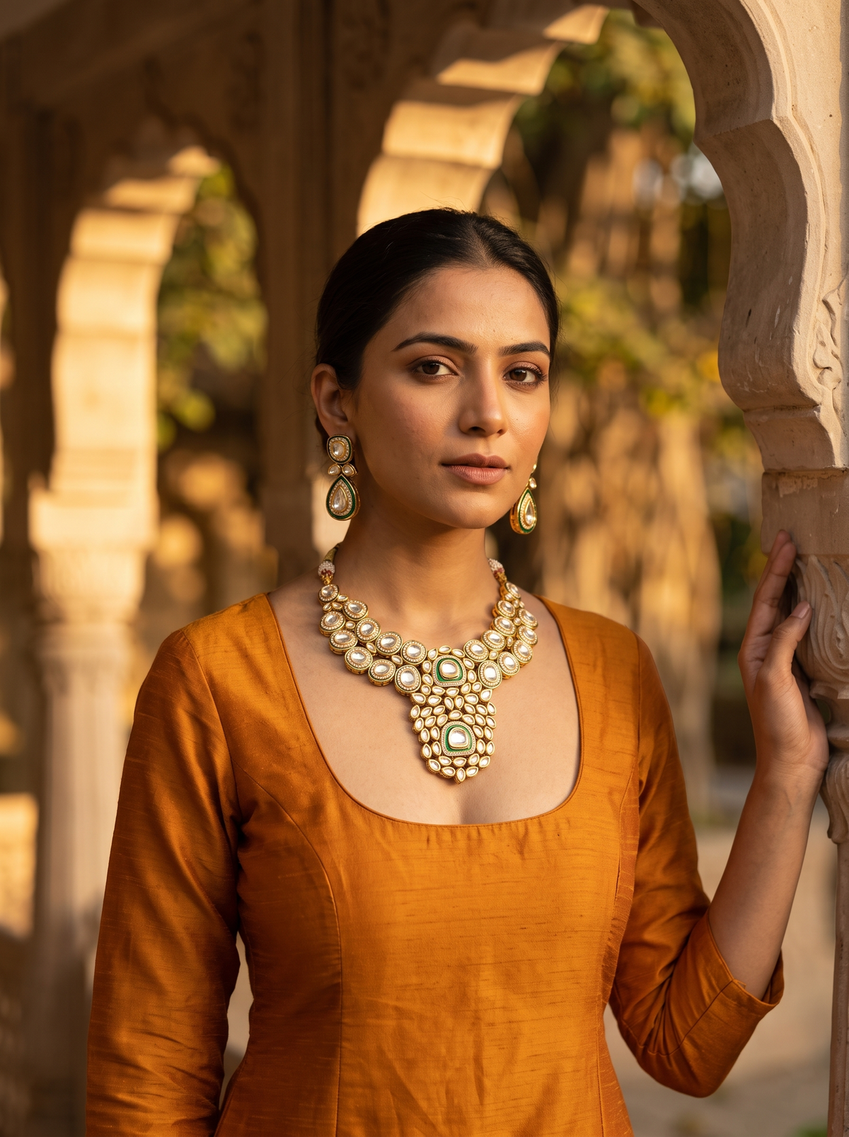Meenakshi Kundan Necklace Set