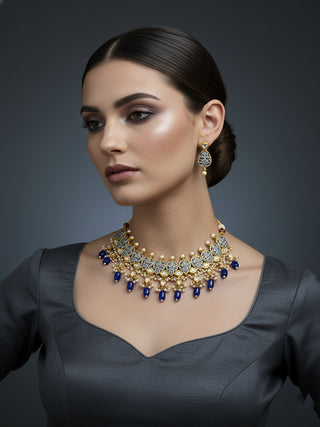 Neel-e-Zevar Kundan Collar Set