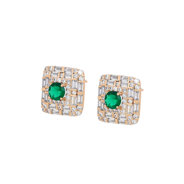 Emerald Ear Studs