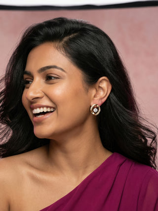 Solara Square Halo Studs