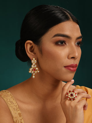 Kundan Dangler Earrings