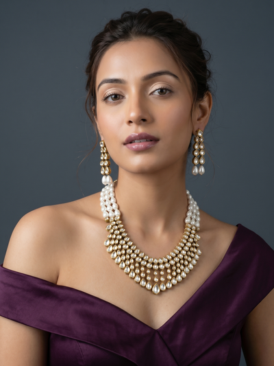 Aarohi Kundan Layered Set - Minaki