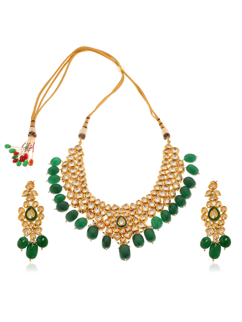 Alaya Kundan Necklace Set - Minaki