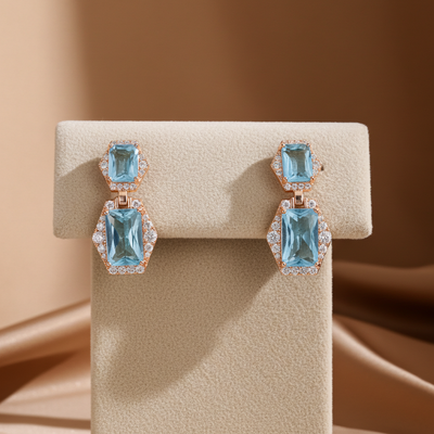 Aquamarine Serene Earrings - Minaki
