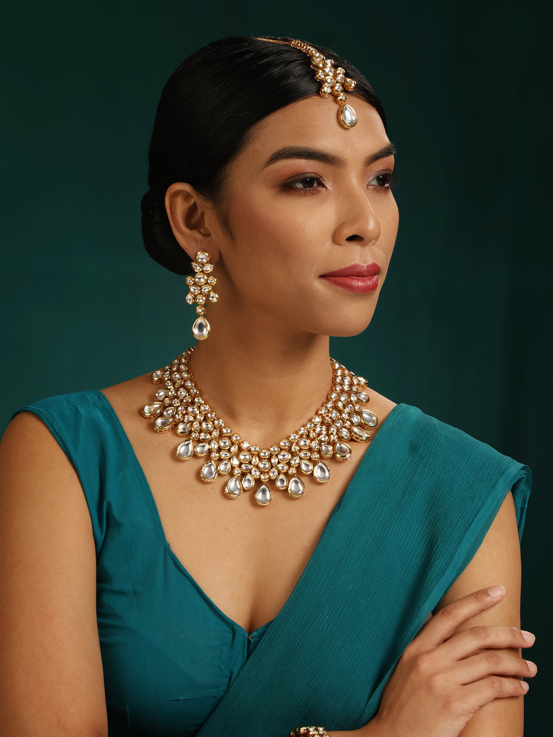 Ariana Kundan Necklace Set - Minaki