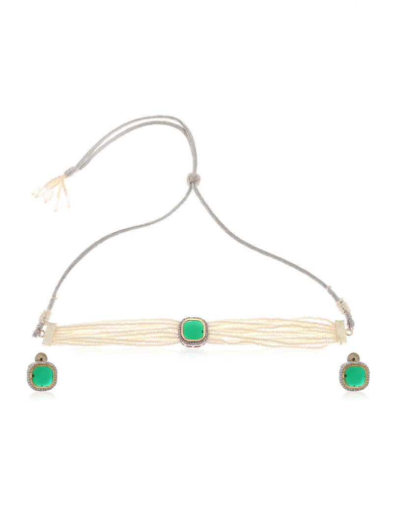 Azeena Choker Necklace Set - Minaki