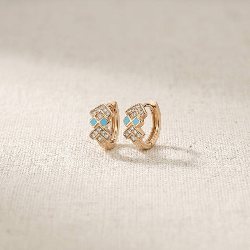 Azurra Huggie Hoops - Minaki
