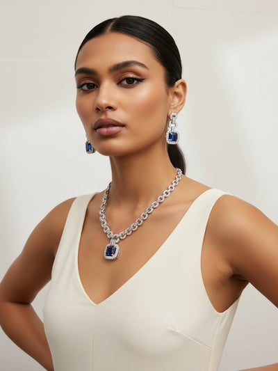 Blue Enchante Necklace Set - Minaki