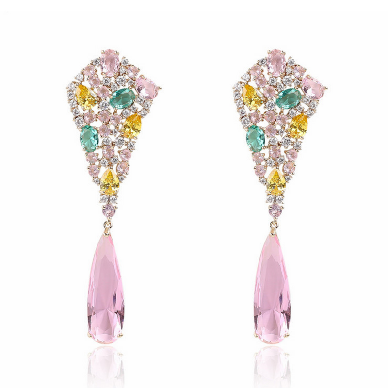 Minaki Blush Dangler Earrings - Minaki