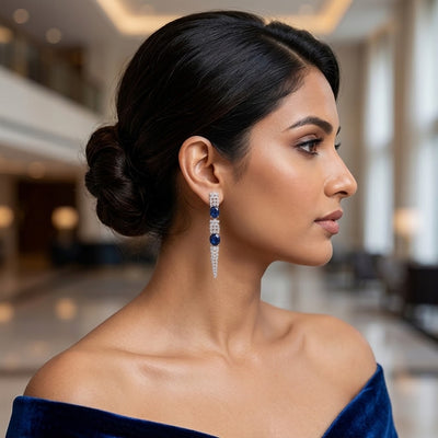 Carla-Sapphire Earrings - Minaki