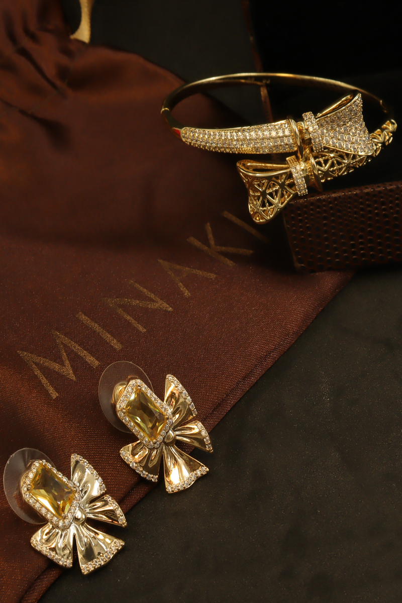 Minaki Celeste Bow Combo Jewelry Set - Minaki