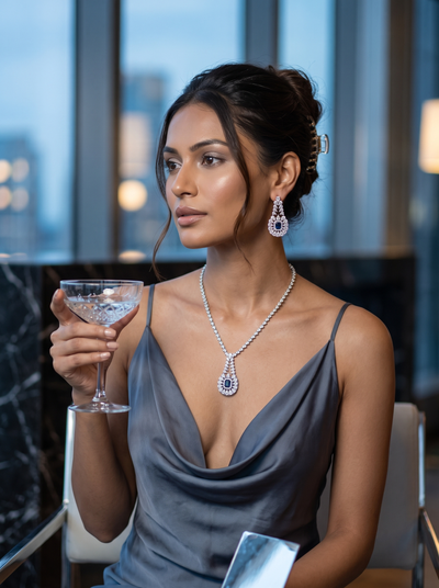 Celestial Blue Necklace Set - Minaki