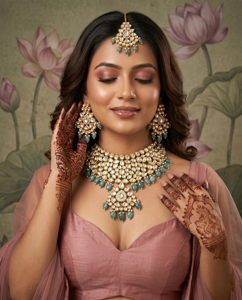 Chandni-e-Hara Collar Set - Minaki