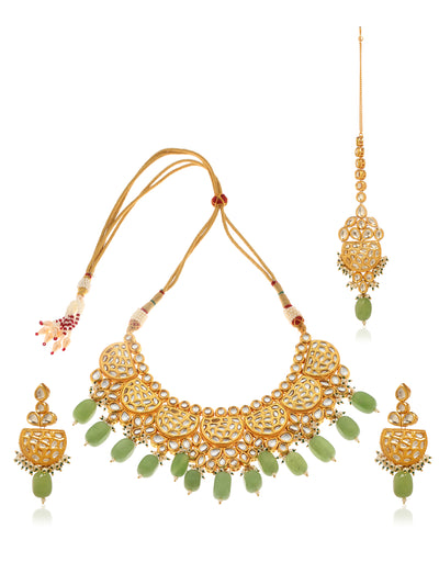 Daneen Kundan Necklace Set - Minaki