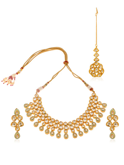 Dareen Kundan Necklace Set - Minaki
