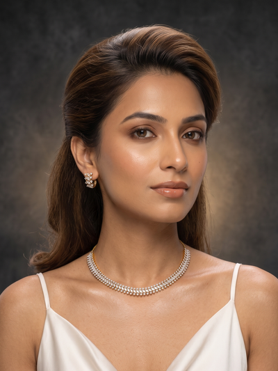 Diamond Whisper Necklace Set - Minaki