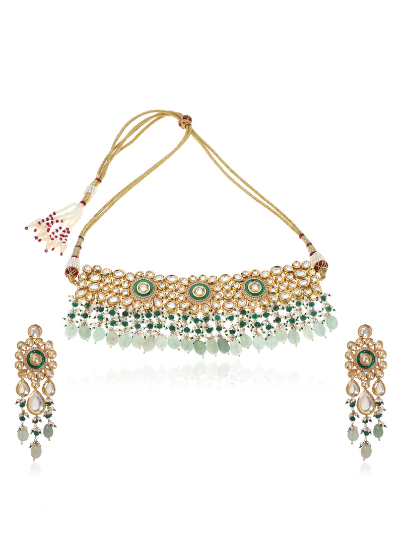 Divya Vibhushan Kundan Choker Set - Minaki