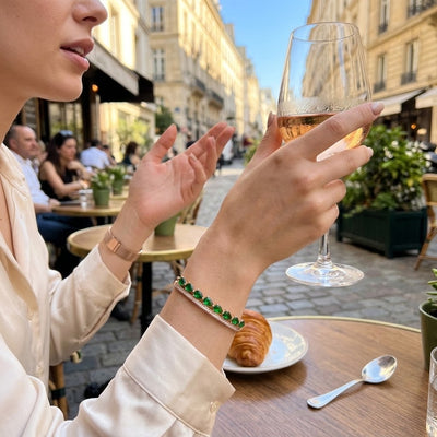 Edith Emerald Bangle Bracelet - Minaki