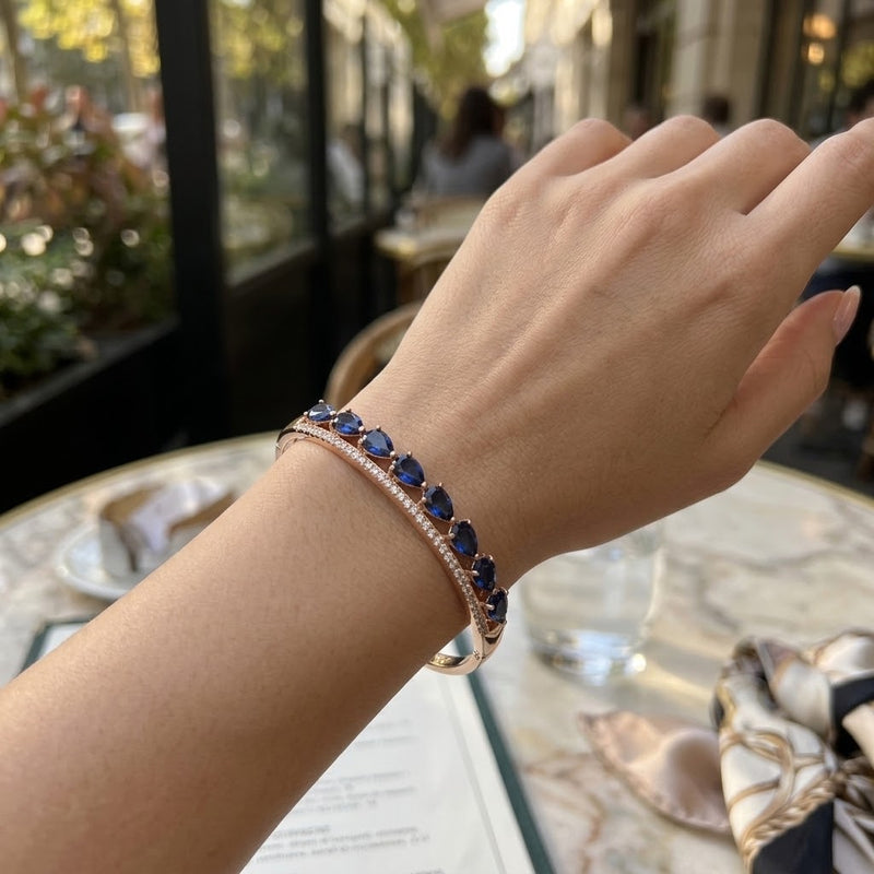 Edith Sapphire Bangle Bracelet - Minaki