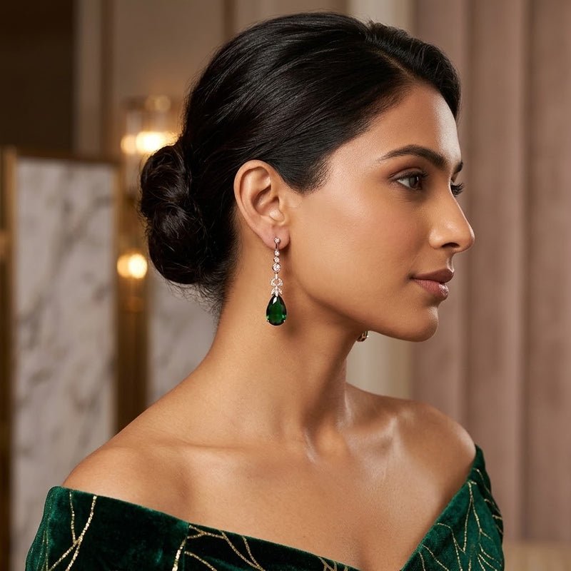 Emerald bloom Earrings - Minaki