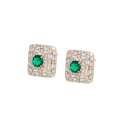 Emerald Ear Studs - Minaki