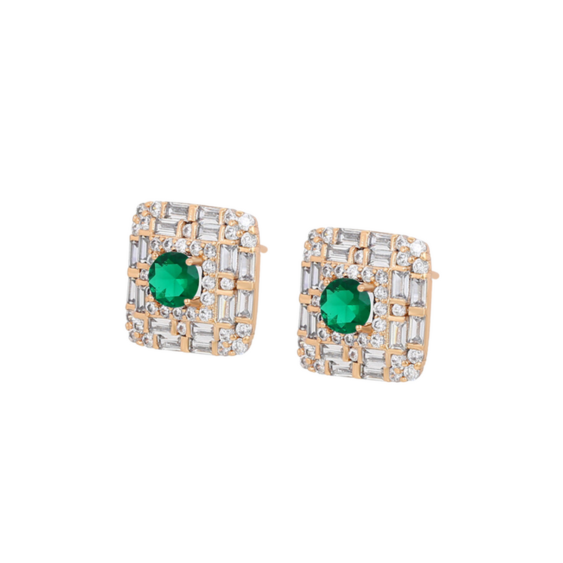 Emerald Ear Studs - Minaki