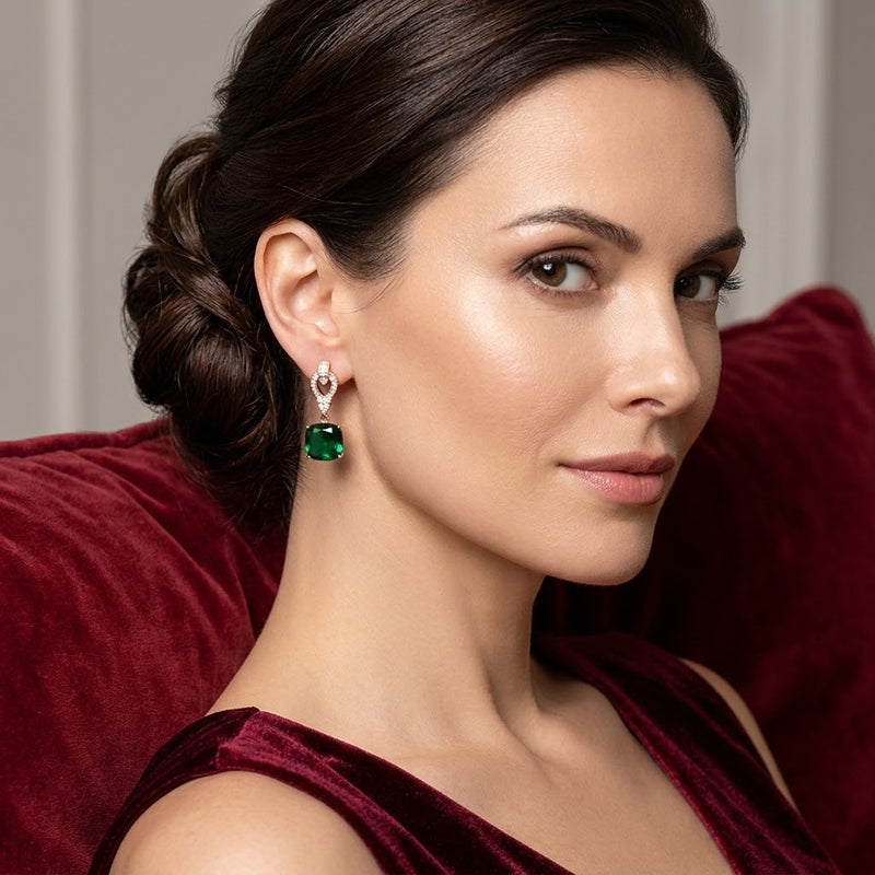 Emerald Fusion Earrings - Minaki
