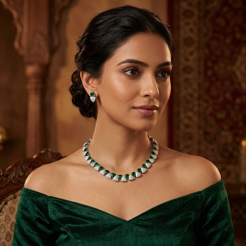 Emerald Geometric Eleganza Set - Minaki
