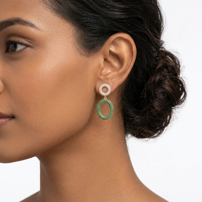 Emerald Link Earrings - Minaki