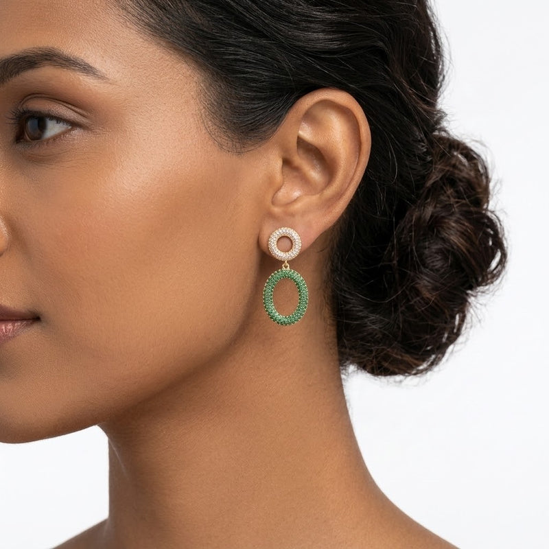 Emerald Link Earrings - Minaki
