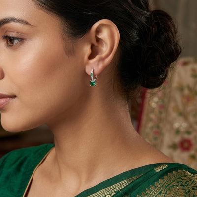 Emerald Whisper Hoops - Minaki