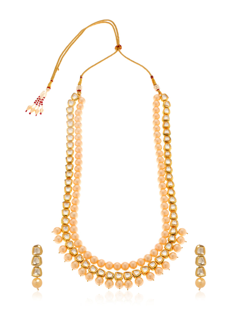 Emma Kundan Layered Necklace Set - Minaki