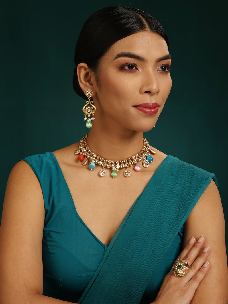 Emma Kundan Necklace Set - Minaki