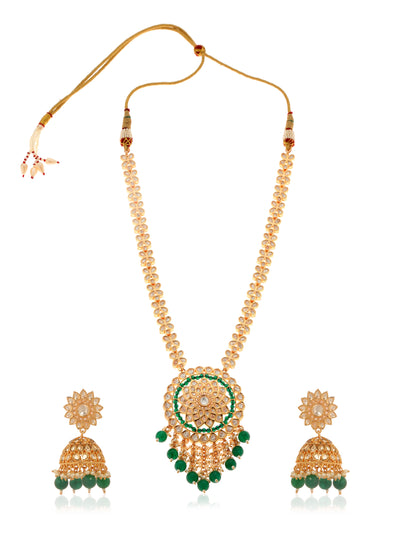 Eshaal Kundan Long Necklace Set - Minaki