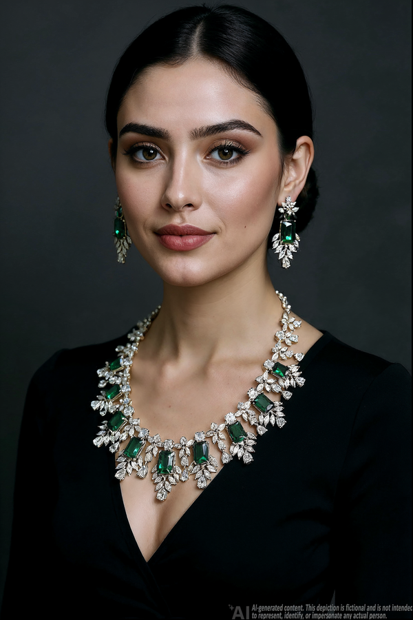 Emerald Reverie Necklace  Set