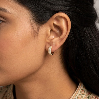 Fleurine Huggie Hoops - Minaki