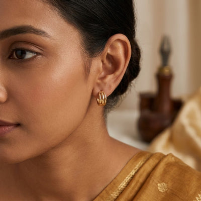 Golden Loop Hoops - Minaki