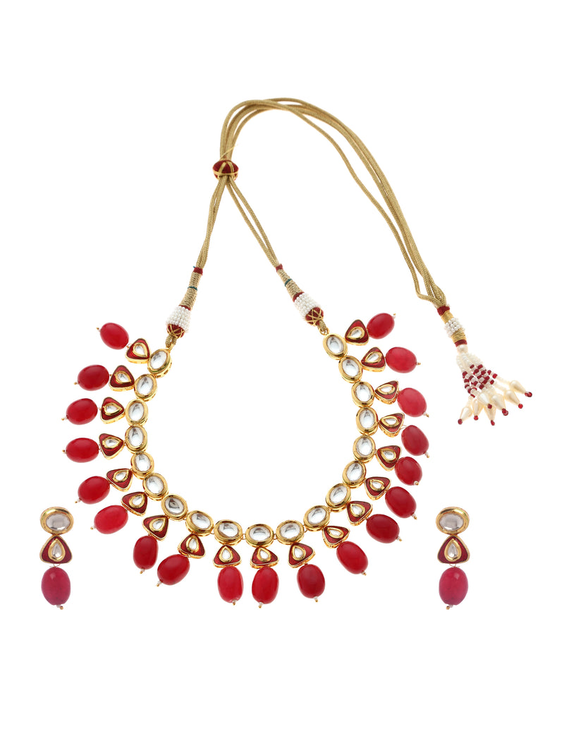 Gulrukh Kundan Collar Set - Minaki