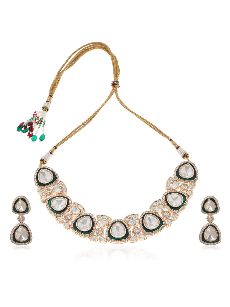 Hayat-e-Panna Kundan Set - Minaki
