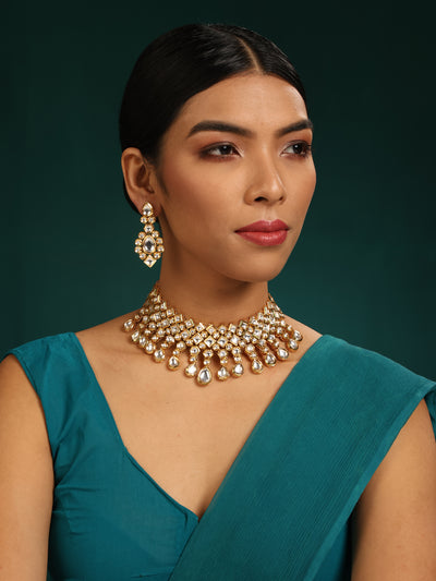Ifza Kundan Necklace Set - Minaki