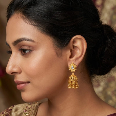 Kanchan Jhumka Earrings - Minaki
