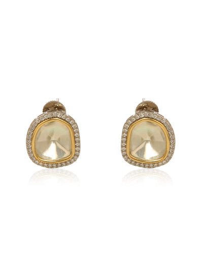 Kudan/Polki Stud Earrings - Minaki