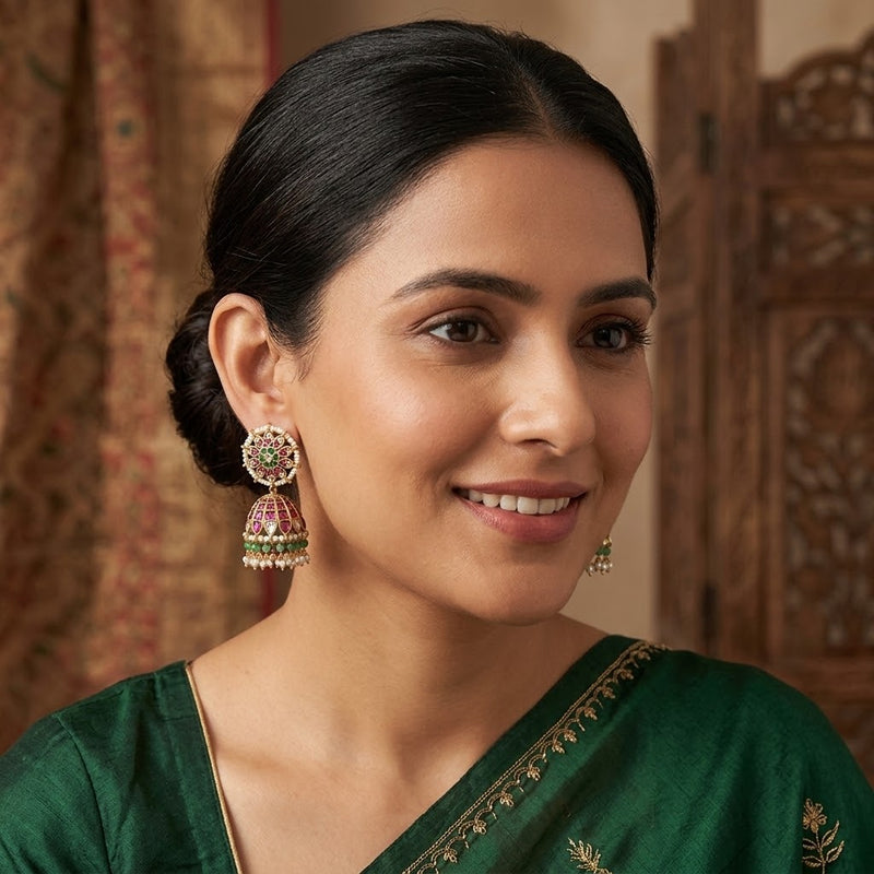 Kumkum Jhumka Earrings - Minaki