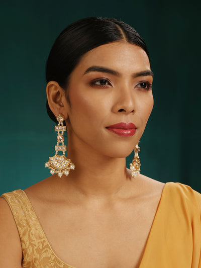 Kundan Dangler Earrings - Minaki