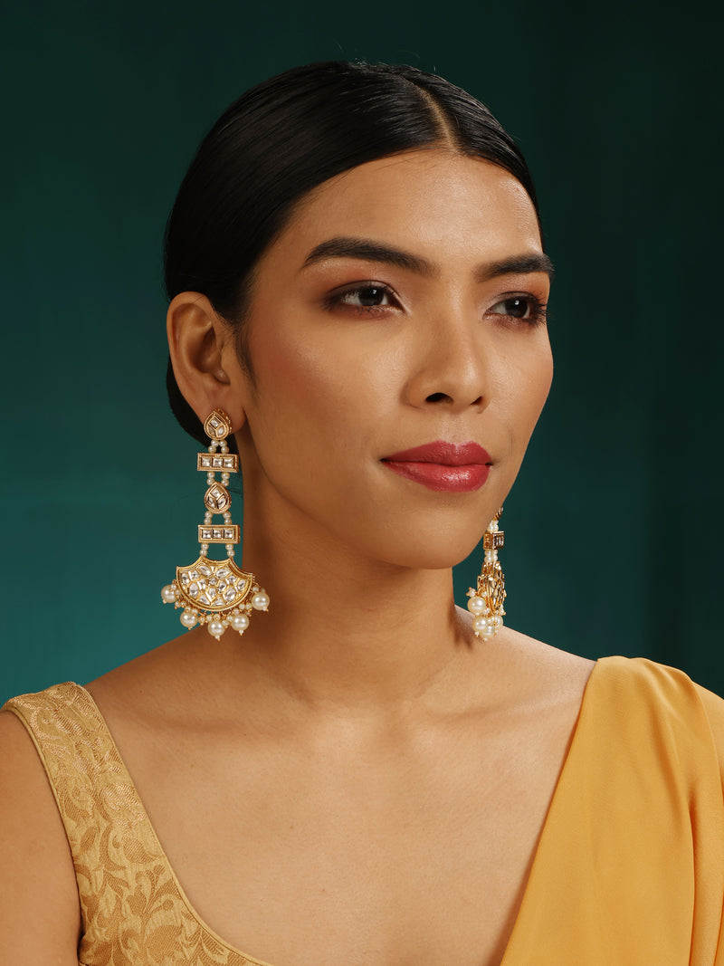 Kundan Dangler Earrings - Minaki