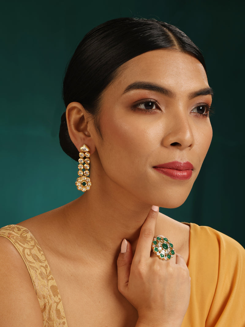 Kundan Dangler Earrings - Minaki