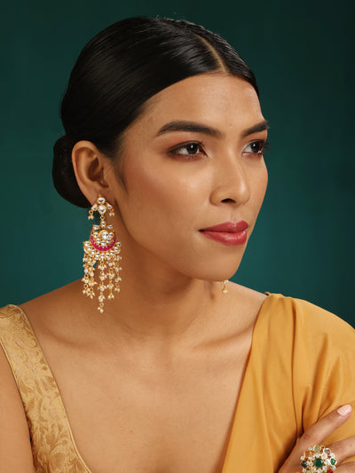 Kundan Dangler Earrings - Minaki