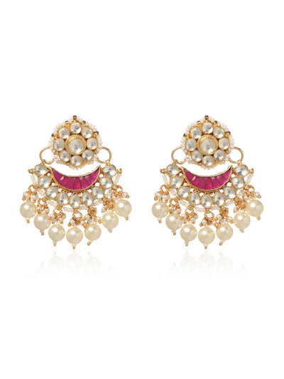 Kundan Floral Earrings - Minaki